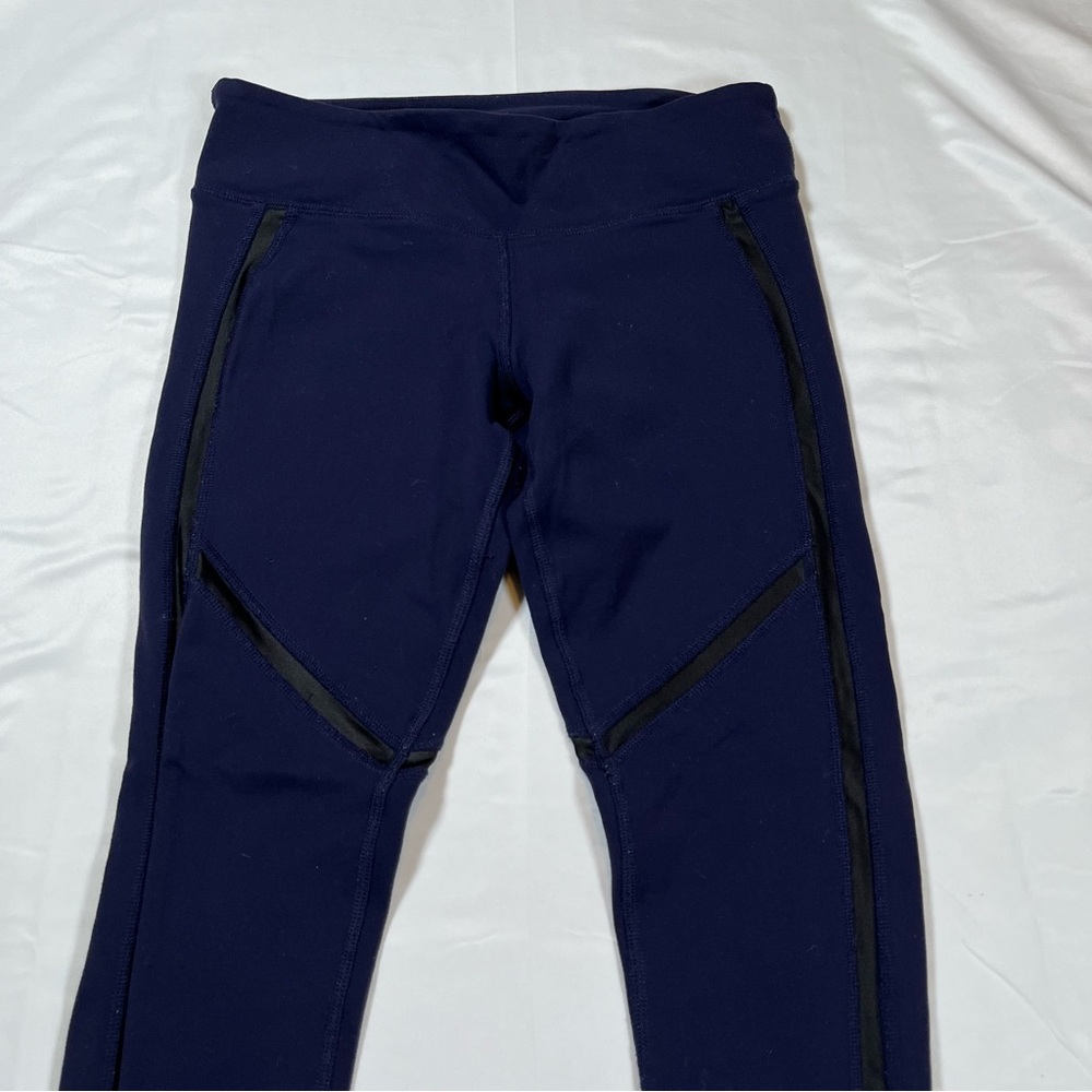 ALO Yoga Women’s Leggings Mesh Athletic‎ Workout Navy Blue Size S - Picture 3 of 8